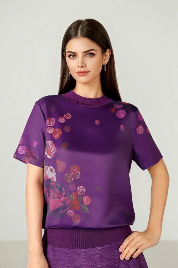 KNITTED PRINTED JUMPER - L