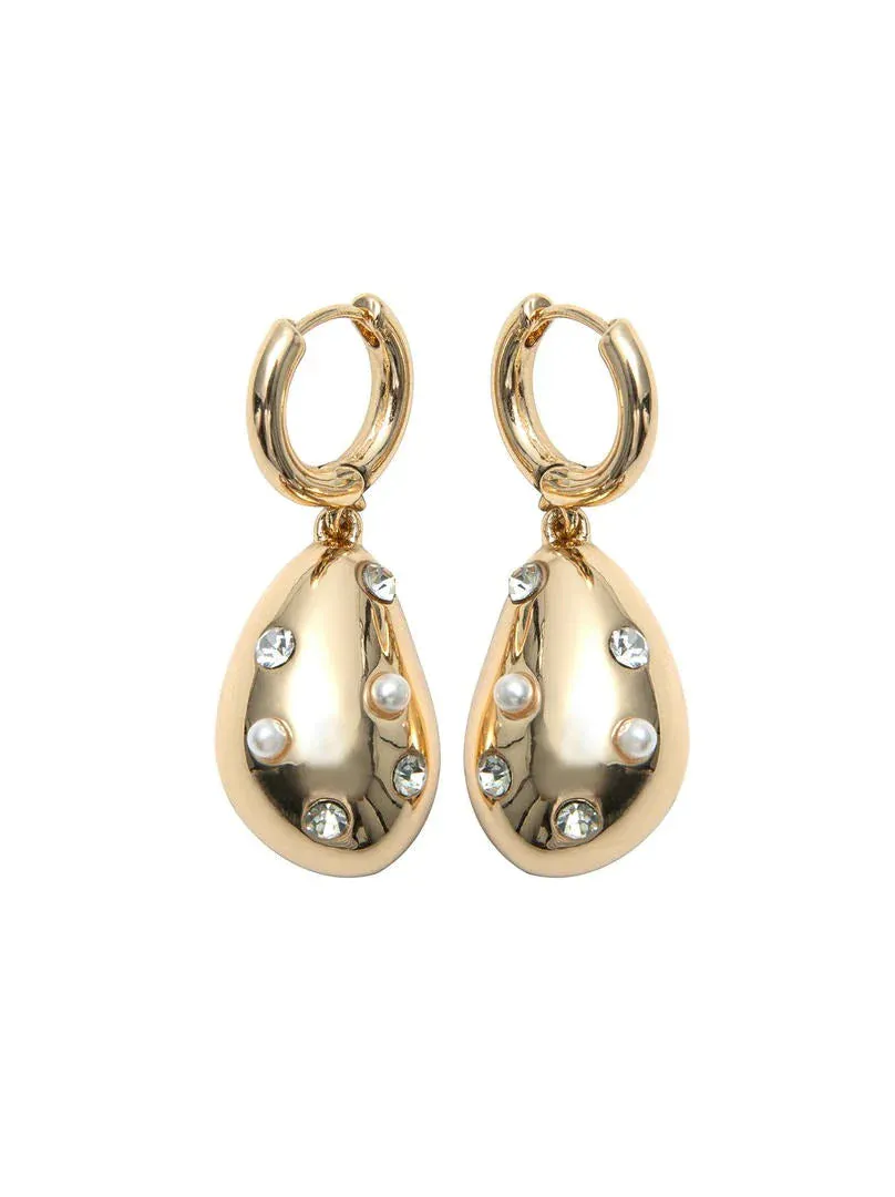 Dotted Drop Shine Earrings - FREE