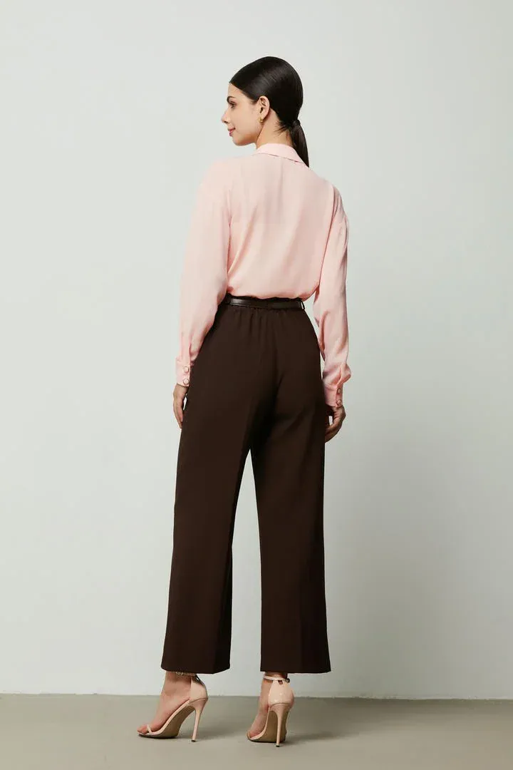 Classic Belted Pants - L
