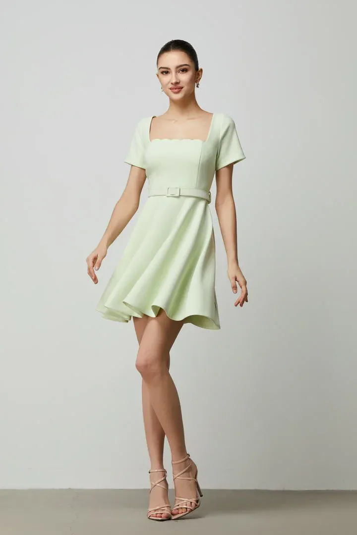 Mint Belted Dress - L