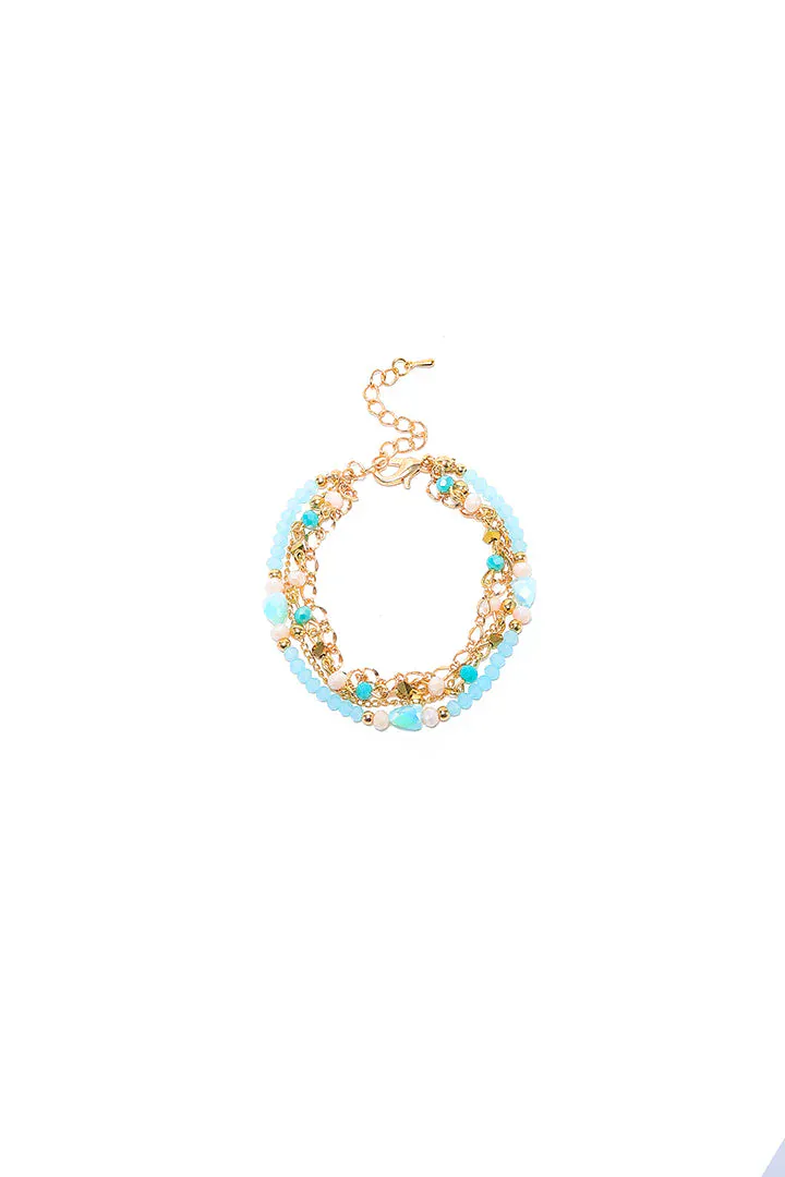 Gold and blue tone bracelet set - FREE