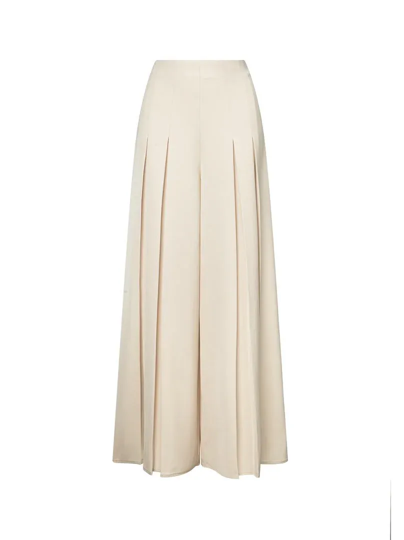 Pleats wide Pants - L