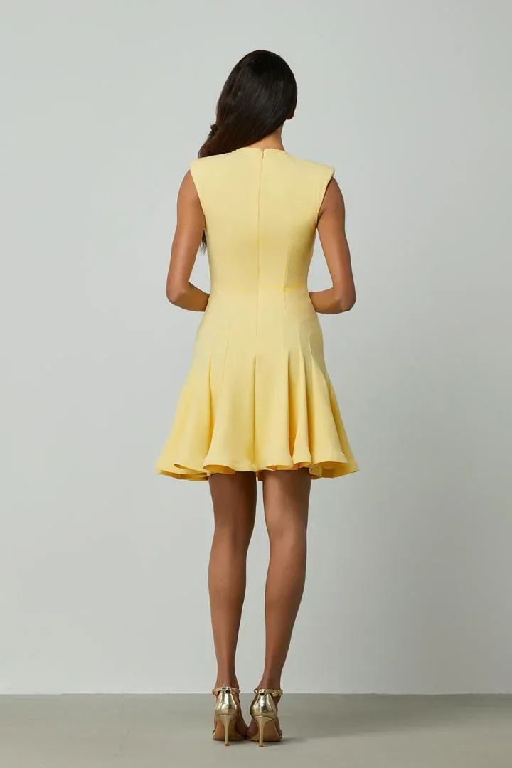 Wavy hem mini dress - L