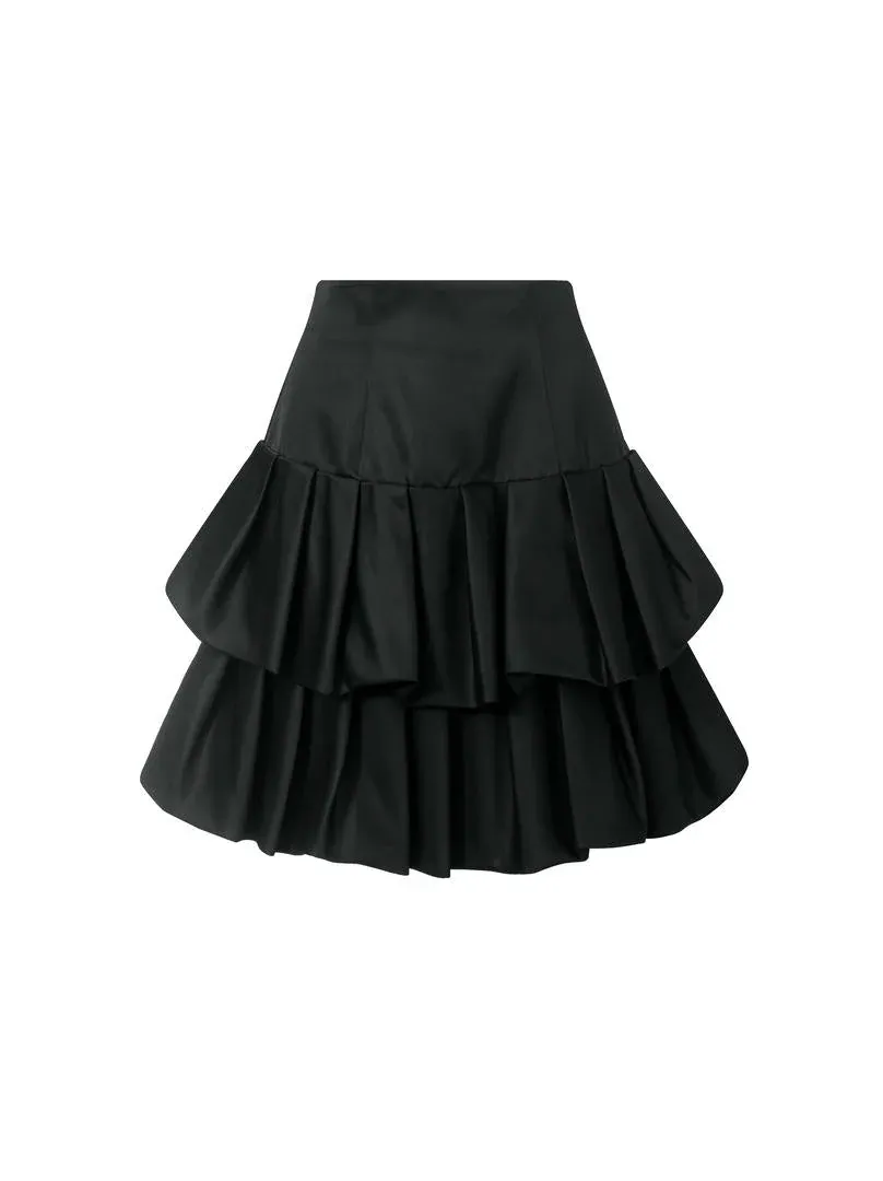 Ruffle mini skirt - L