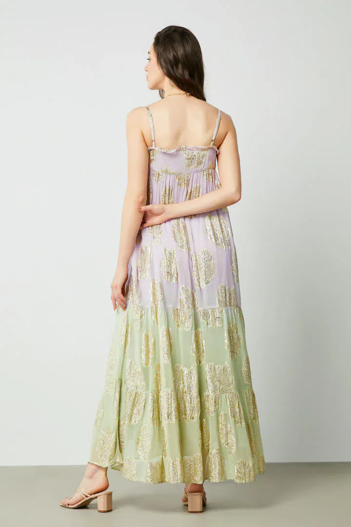 Colored prints dress - L