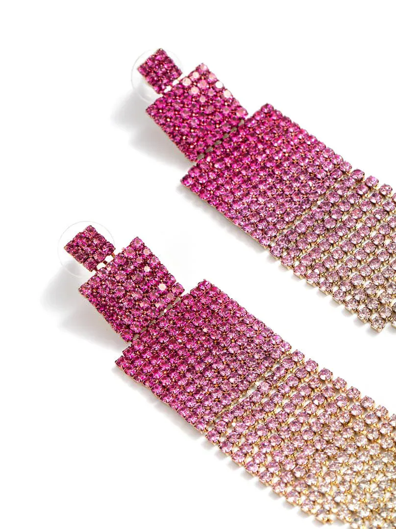 Pink Fringe Earrings - FREE